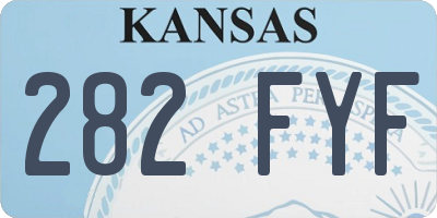 KS license plate 282FYF