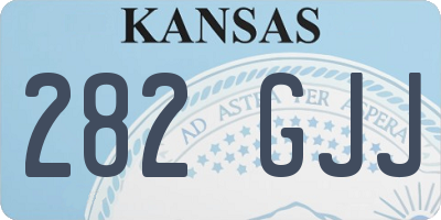 KS license plate 282GJJ