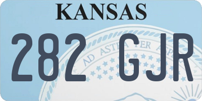 KS license plate 282GJR