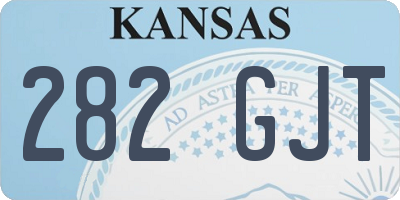 KS license plate 282GJT