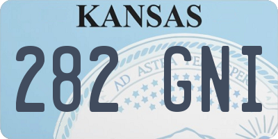 KS license plate 282GNI