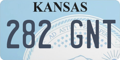 KS license plate 282GNT