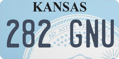 KS license plate 282GNU