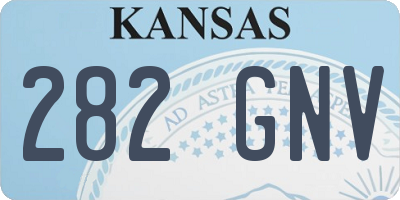 KS license plate 282GNV