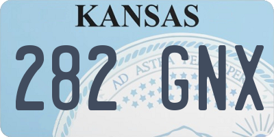 KS license plate 282GNX