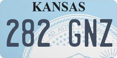 KS license plate 282GNZ