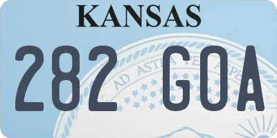 KS license plate 282GOA