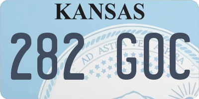 KS license plate 282GOC
