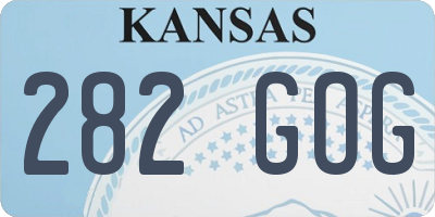 KS license plate 282GOG