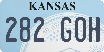 KS license plate 282GOH