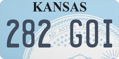 KS license plate 282GOI