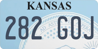 KS license plate 282GOJ