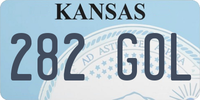 KS license plate 282GOL