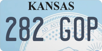 KS license plate 282GOP