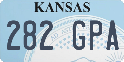 KS license plate 282GPA