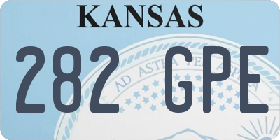 KS license plate 282GPE