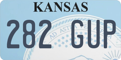 KS license plate 282GUP