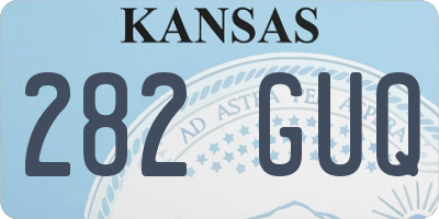 KS license plate 282GUQ