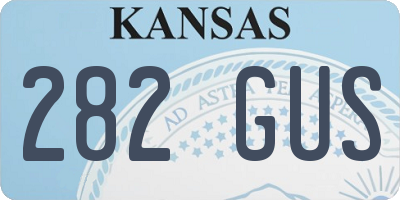 KS license plate 282GUS