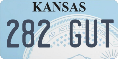 KS license plate 282GUT