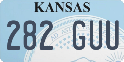 KS license plate 282GUU