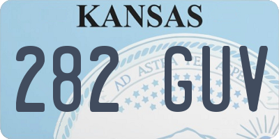 KS license plate 282GUV