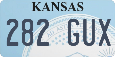 KS license plate 282GUX