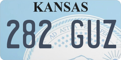 KS license plate 282GUZ