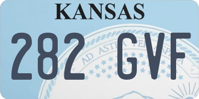 KS license plate 282GVF