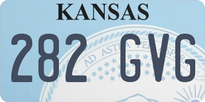 KS license plate 282GVG