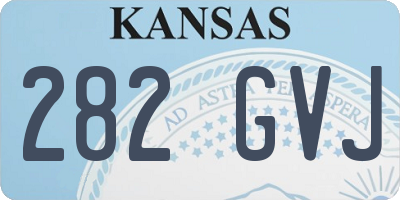 KS license plate 282GVJ