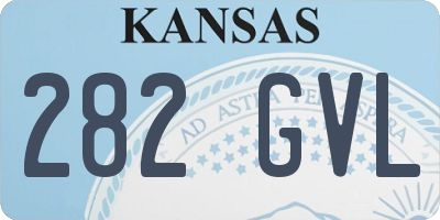 KS license plate 282GVL