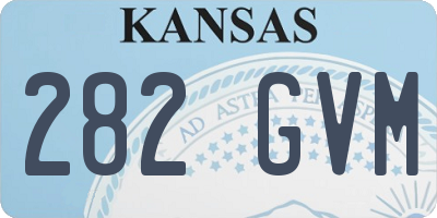 KS license plate 282GVM