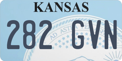 KS license plate 282GVN