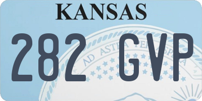 KS license plate 282GVP