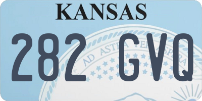 KS license plate 282GVQ