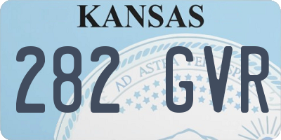 KS license plate 282GVR