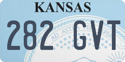 KS license plate 282GVT