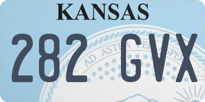 KS license plate 282GVX