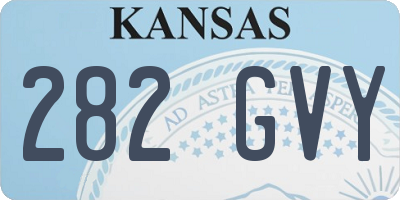 KS license plate 282GVY