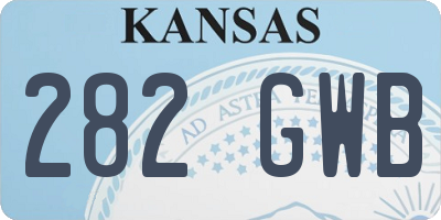 KS license plate 282GWB