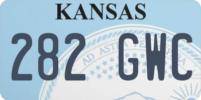 KS license plate 282GWC