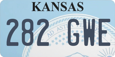 KS license plate 282GWE