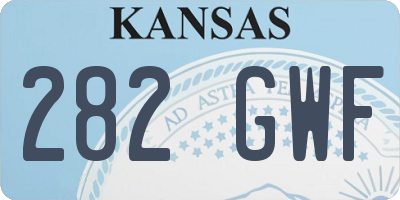 KS license plate 282GWF