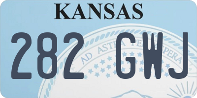 KS license plate 282GWJ
