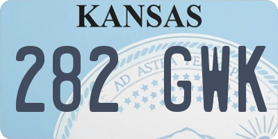 KS license plate 282GWK