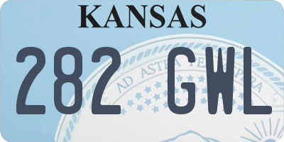 KS license plate 282GWL