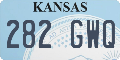 KS license plate 282GWQ