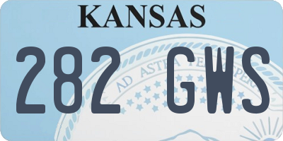 KS license plate 282GWS