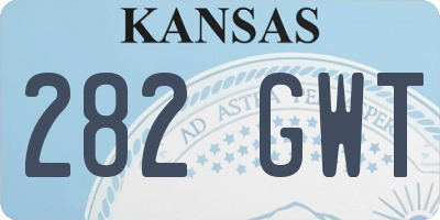 KS license plate 282GWT